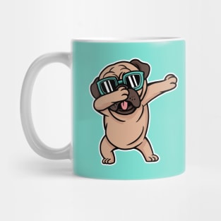 Cool Dabbing Fawn Pug with Sunglasses Mug